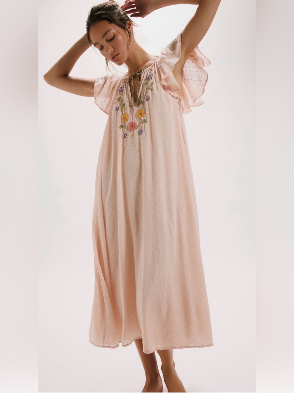 Free People Savannah Rose Midi Dress Size S